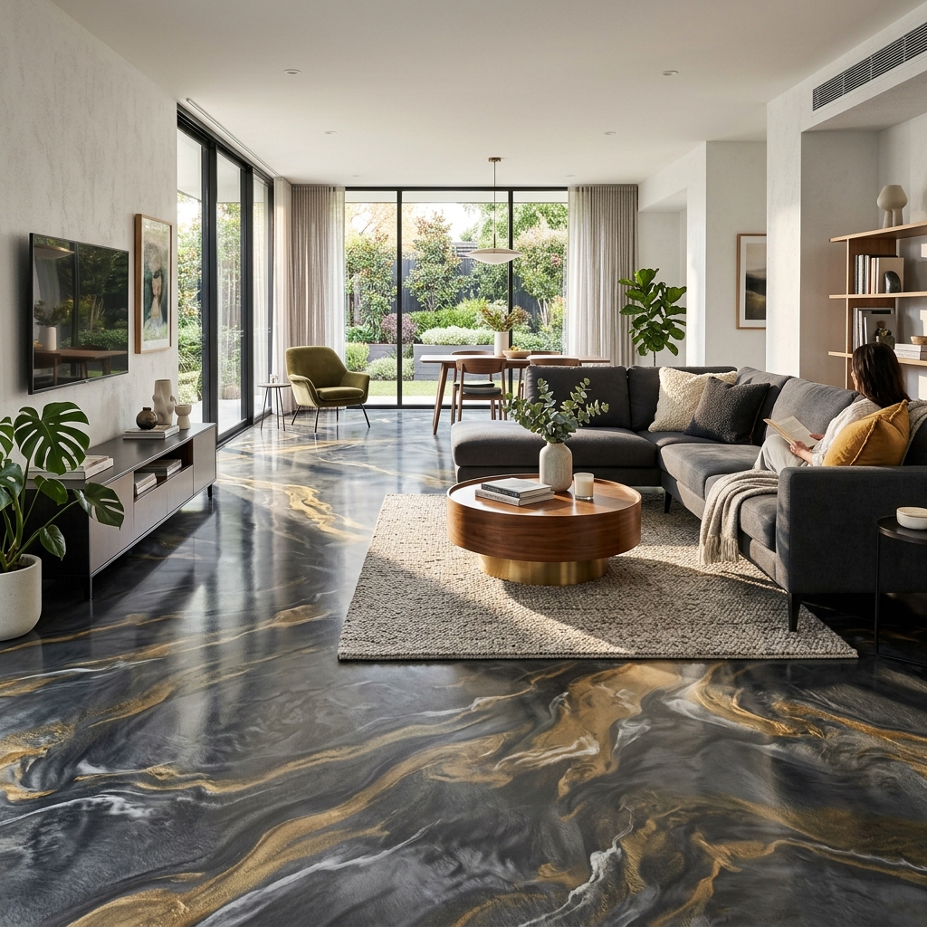 Piso epóxico metálico 3D Costa Rica